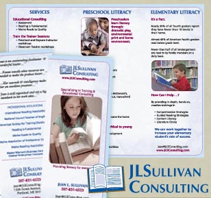 brochure and logo design for educational consulting