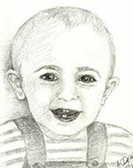 sketch of a 15 month old boy