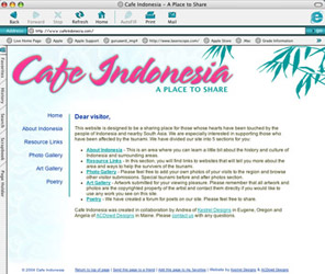 Cafe Indonesia home page