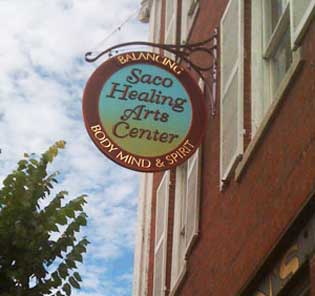 sign for Saco Healing Arts Center