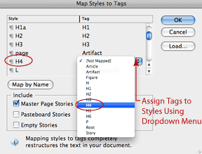 Map styles to tags window